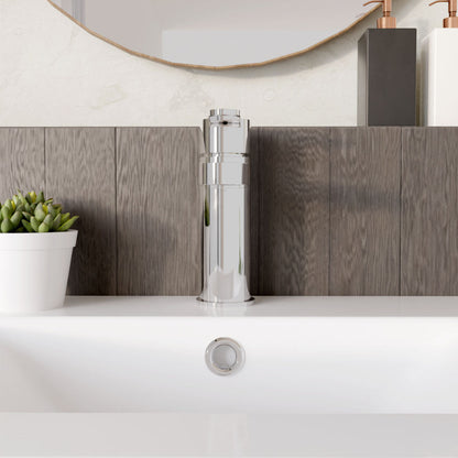 [BTPR305EC] Balterley Pride Round Eco Mono Basin Mixer Tap & Push Button Waste - Chrome - Lifestyle 1