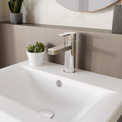 [BTPR305] Consall Round Mono Basin Mixer Tap with Push Button Waste - Choice of Finish - Lifestyle 3