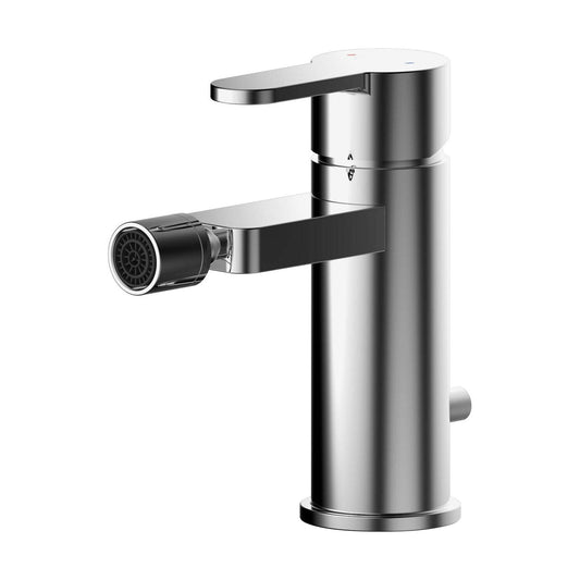 [BTPR306] Balterley Pride Contemporary Round Mono Bidet Mixer Tap with Pop Up Waste - Chrome - Cutout