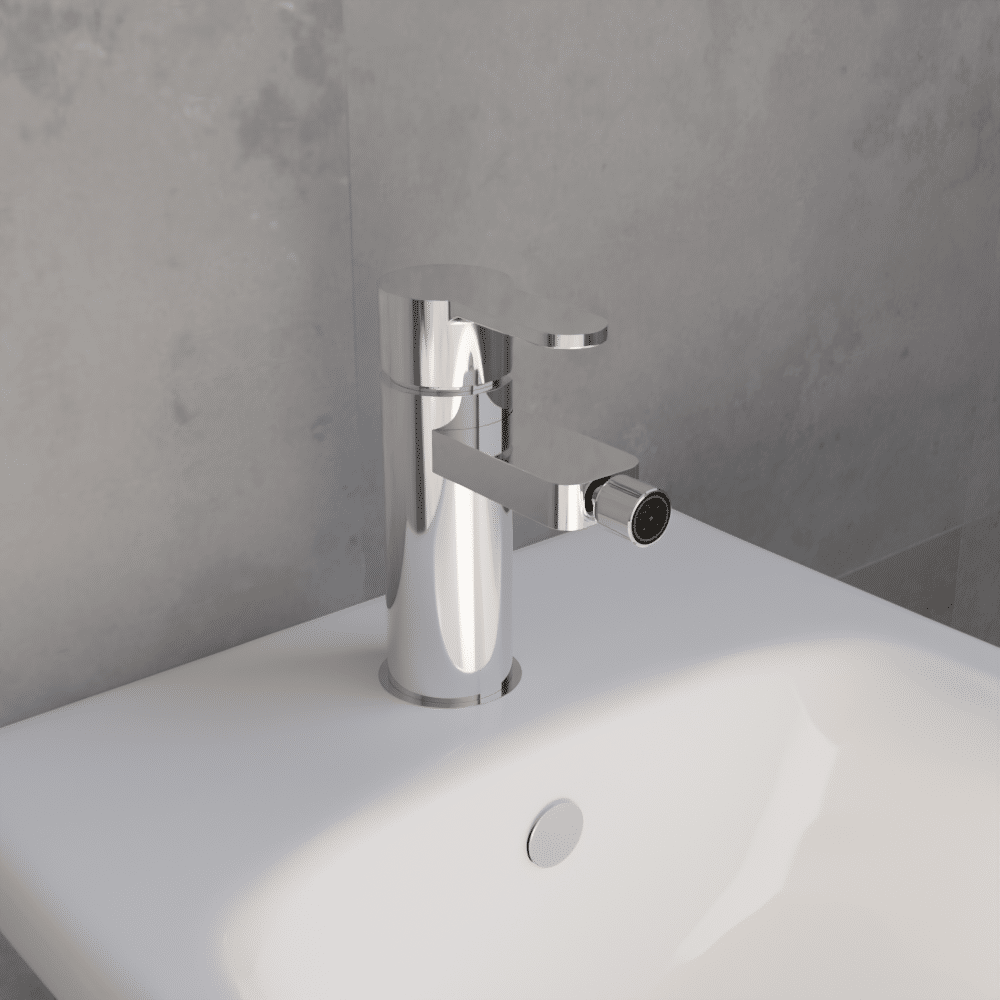 [BTPR306] Balterley Pride Contemporary Round Mono Bidet Mixer Tap with Pop Up Waste - Chrome - Lifestyle 3