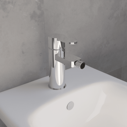 [BTPR306] Balterley Pride Contemporary Round Mono Bidet Mixer Tap with Pop Up Waste - Chrome - Lifestyle 3