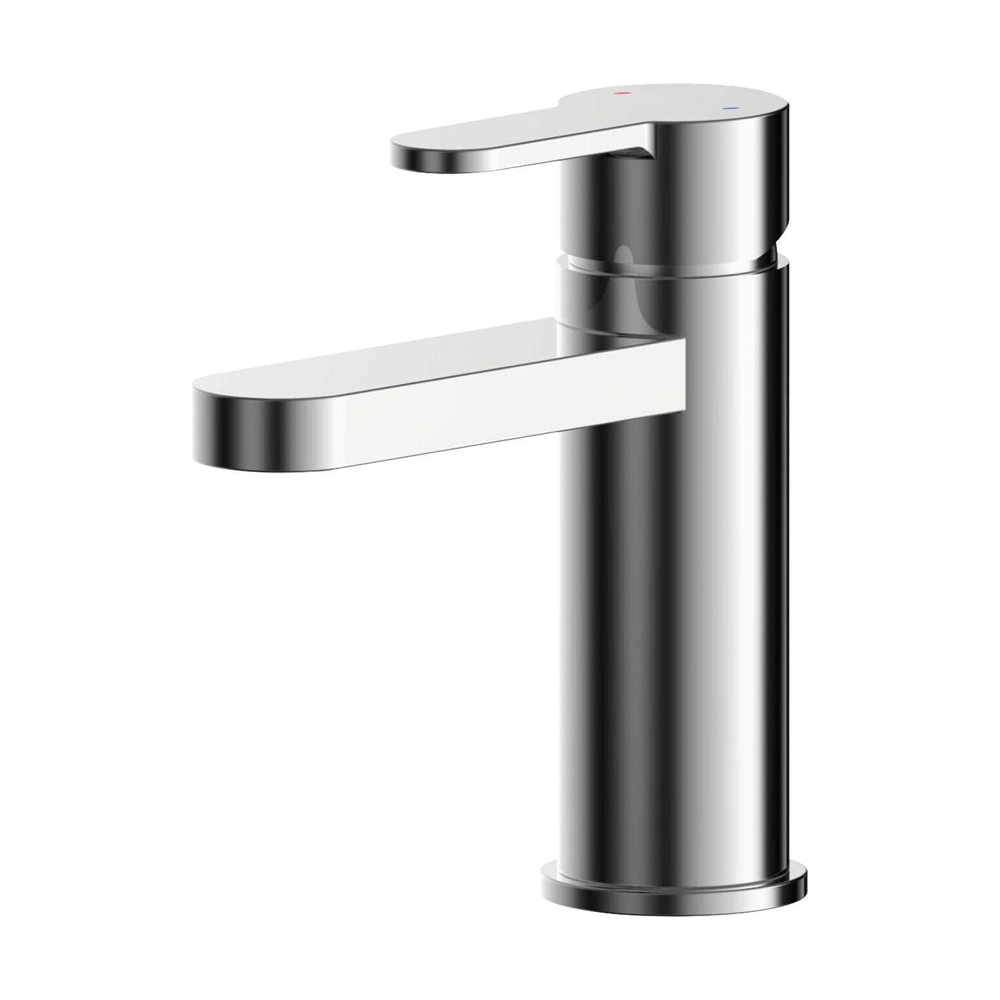 [BTPR315] Balterley Pride Round Mini Mono Basin Mixer Bathroom Sink Tap with Push Button Waste - Chrome - Cutout