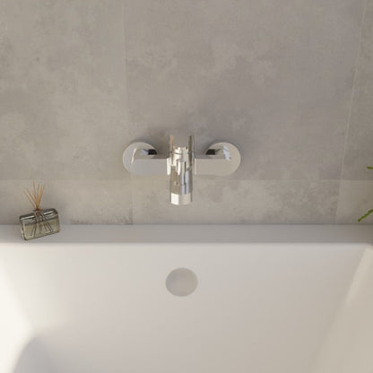 [BTPR316] Balterley Pride Contemporary Wall Mount Round Bath Shower Mixer Tap with Shower Kit - Chrome - Lifestyle 2