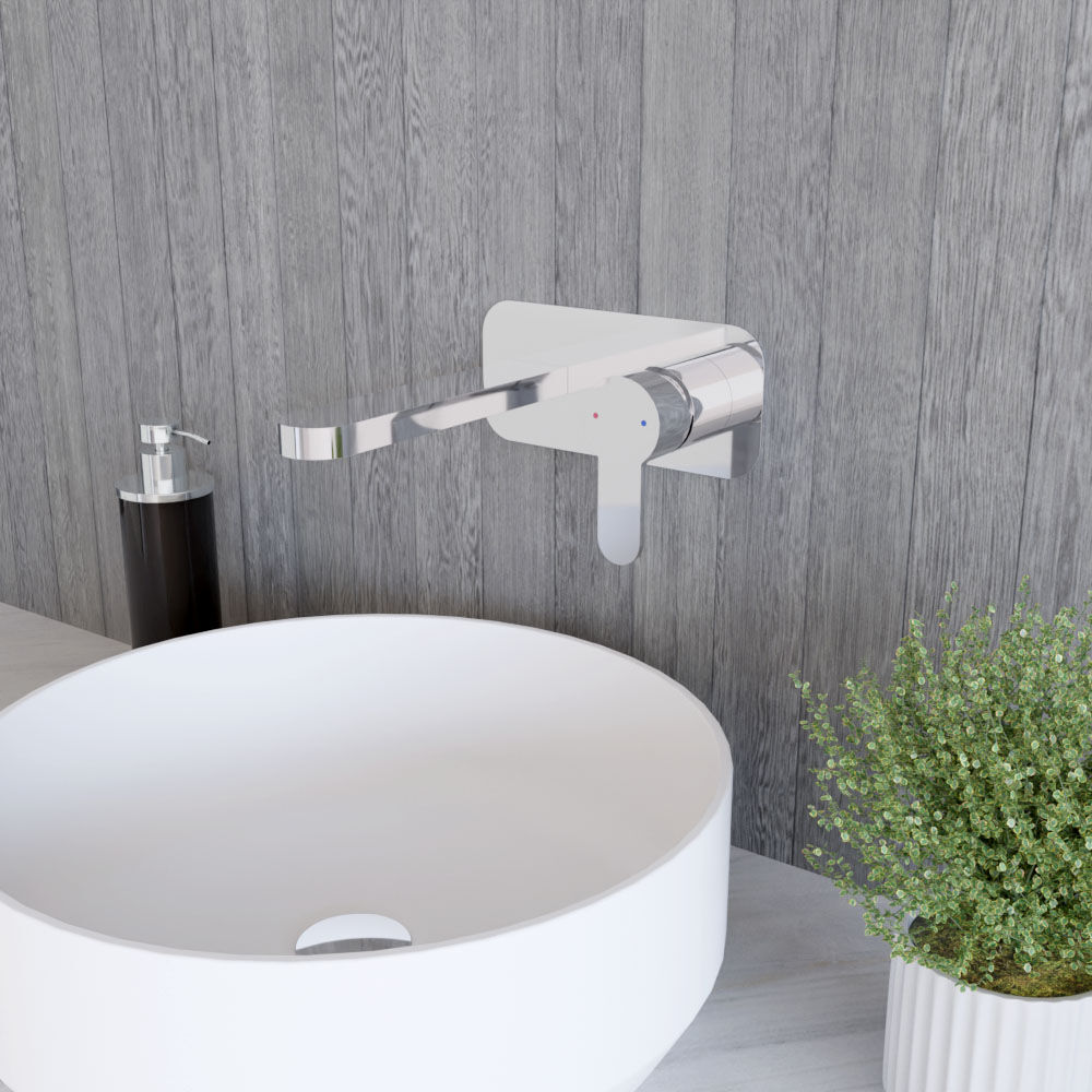 [BTPR328] Consall Round Wall Mounted Basin Tap - Choice of Finish - Lifestyle 3