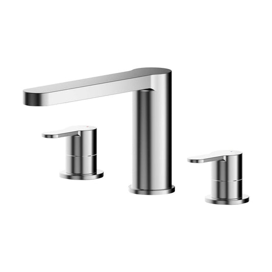 [BTPR333] Balterley Pride Contemporary Round Deck Mounted 3 Tap Hole Bath Filler Tap - Chrome - Cutout
