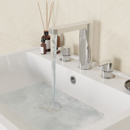 [BTPR337] Balterley Pride Round Deck 3 Tap Hole Basin Mixer Tap & Pop Up Waste - Chrome - Lifestyle 3