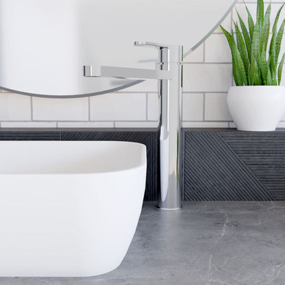 [BTPR370] Consall Round High-Rise Mono Basin Mixer Tap, 290 x 52 x 187mm - Choice of Finish - Lifestyle 1