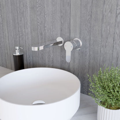 [BTPR381] Balterley Pride Round Wall Mount 2 Tap Hole Bathroom Basin Mixer Tap - Chrome - Lifestyle 3