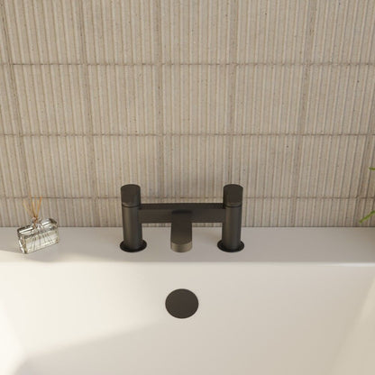 [BTPR403] Consall Round Dual Lever Deck Mounted Bath Filler Tap - Choice of Finish - Lifestyle 2