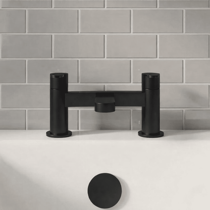 [BTPR403] Consall Round Dual Lever Deck Mounted Bath Filler Tap - Choice of Finish - Silo