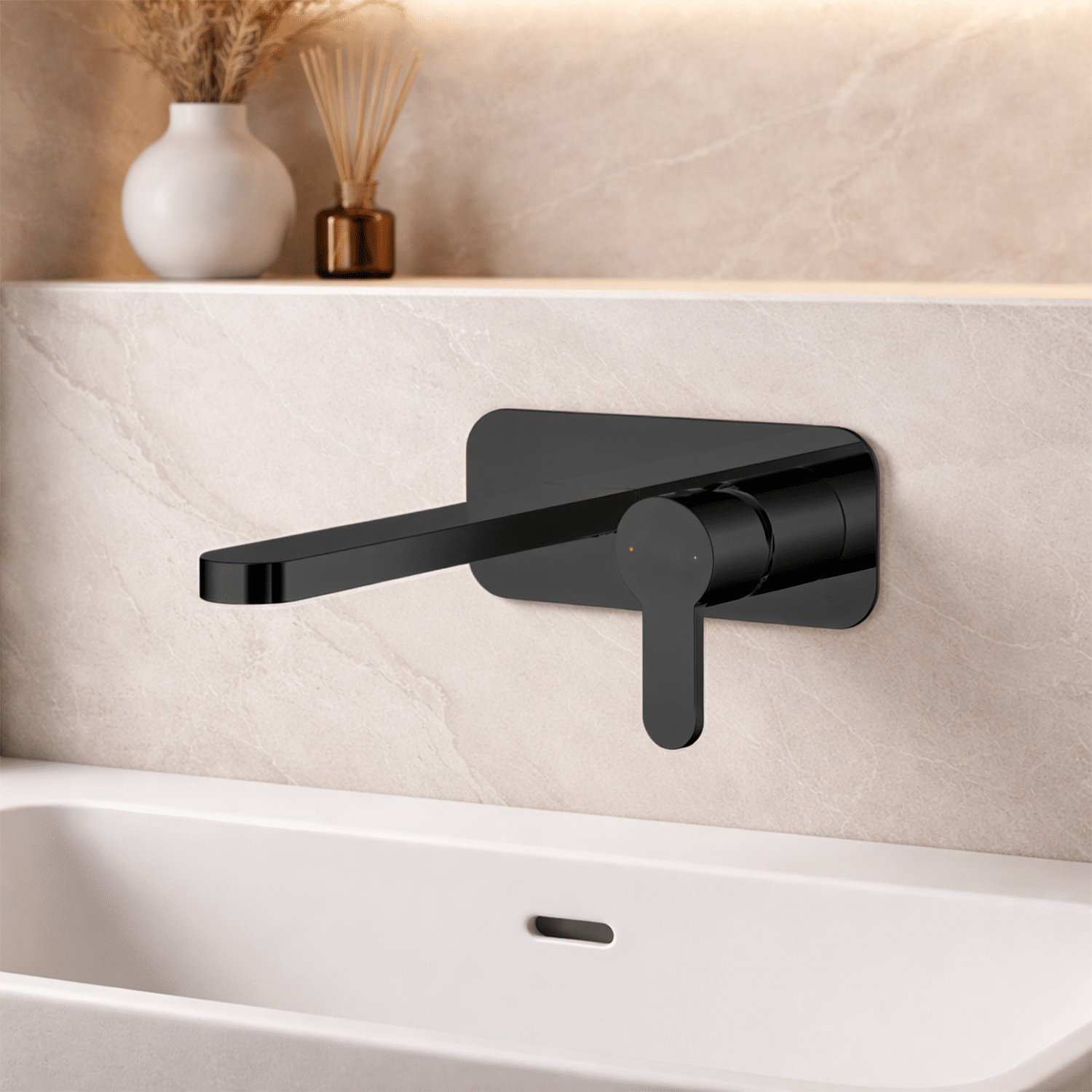 [BTPR428] Consall Round Wall Mounted Basin Tap - Choice of Finish - Silo