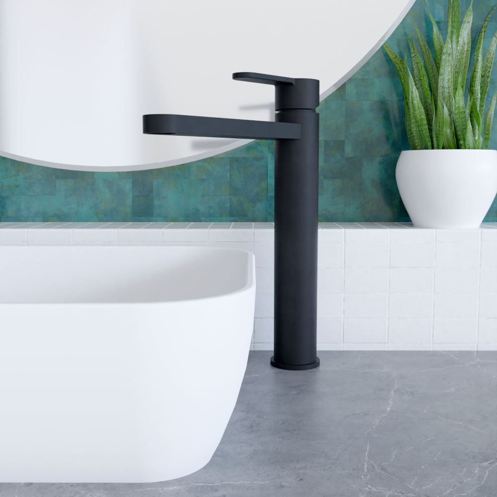 [BTPR470] Consall Round High-Rise Mono Basin Mixer Tap, 290 x 52 x 187mm - Choice of Finish - Lifestyle 1