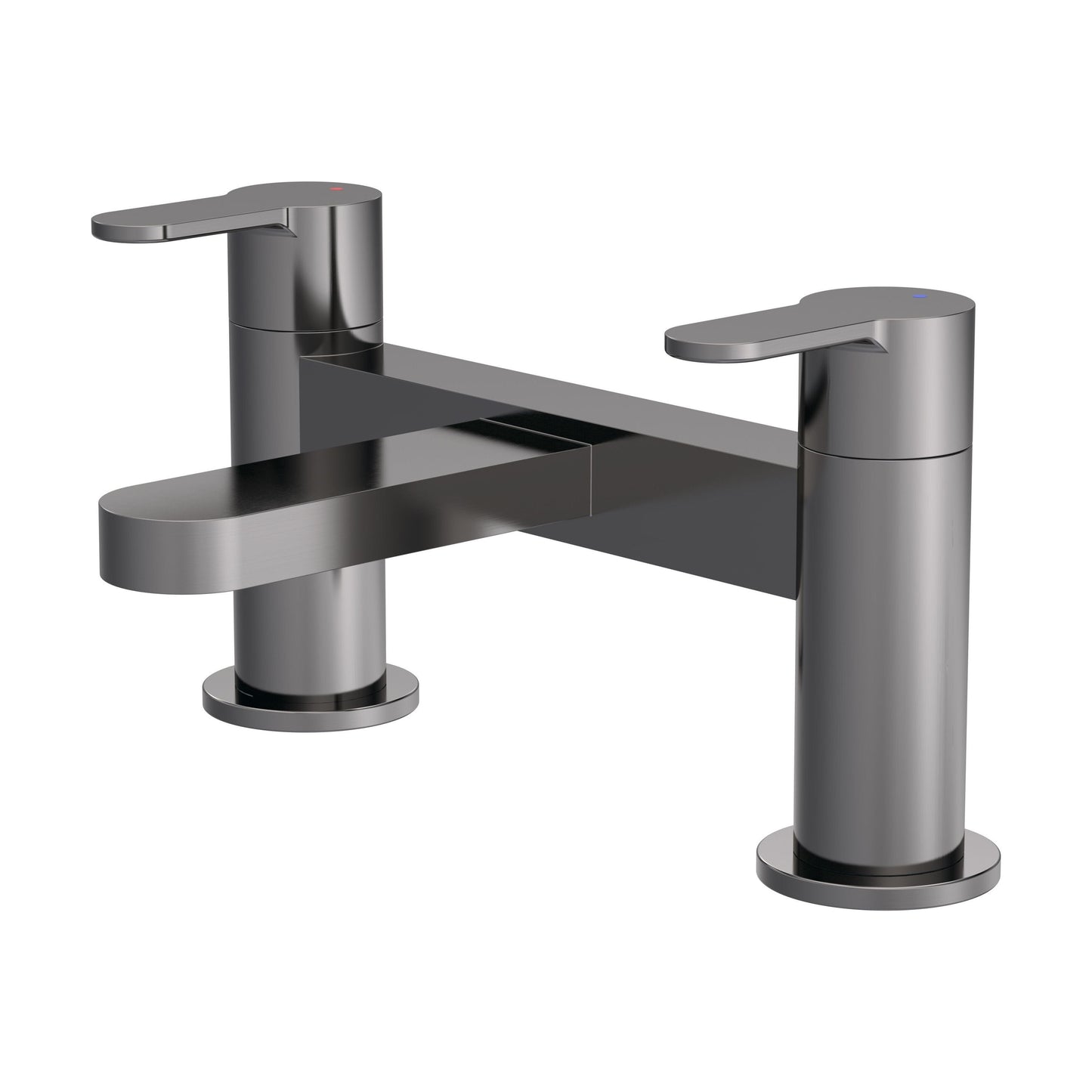[BTPR703] Consall Round Dual Lever Deck Mounted Bath Filler Tap - Choice of Finish - Cutout