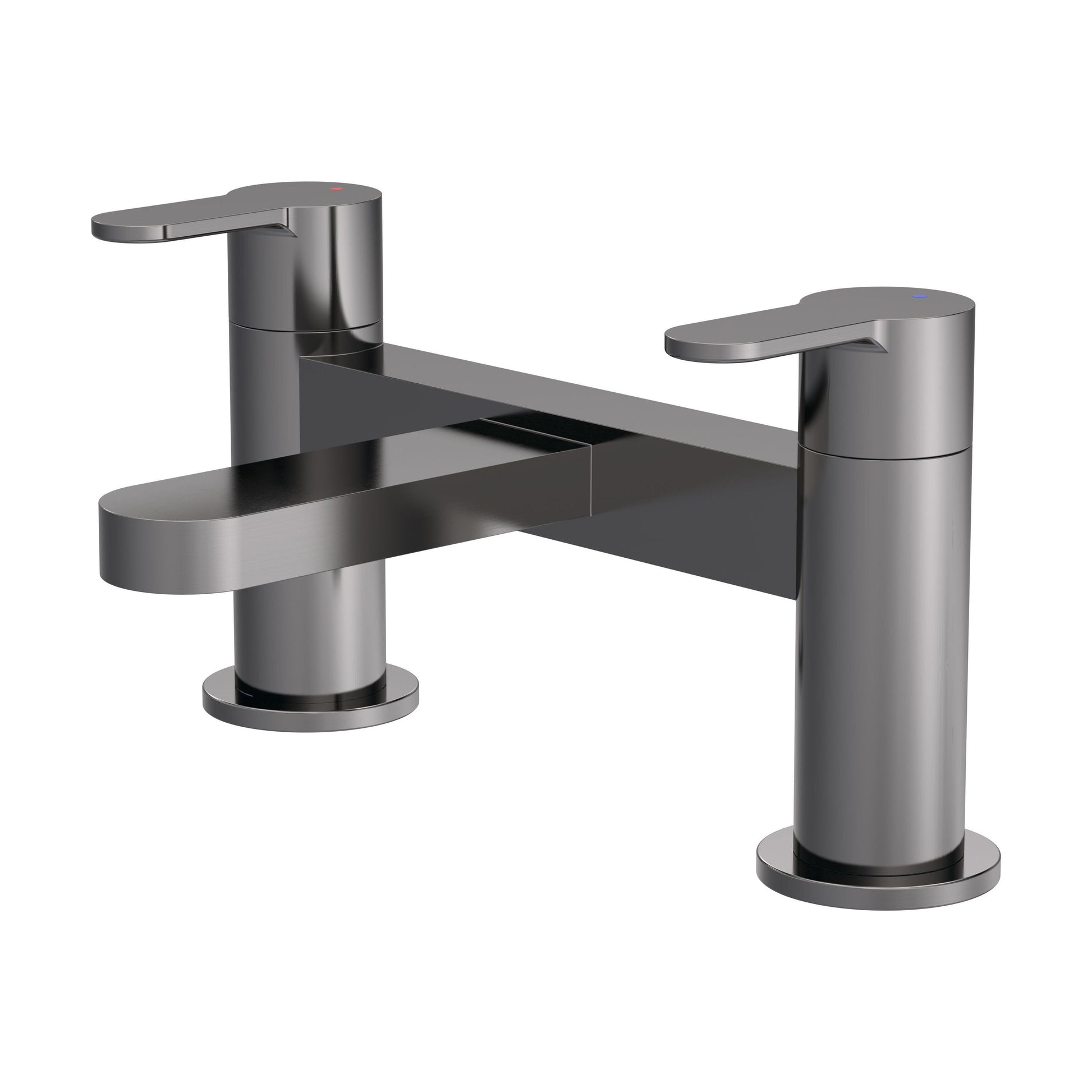 [BTPR703] Consall Round Dual Lever Deck Mounted Bath Filler Tap - Choice of Finish - Cutout
