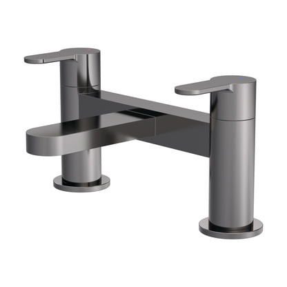 [BTPR703] Consall Round Dual Lever Deck Mounted Bath Filler Tap - Choice of Finish - Cutout