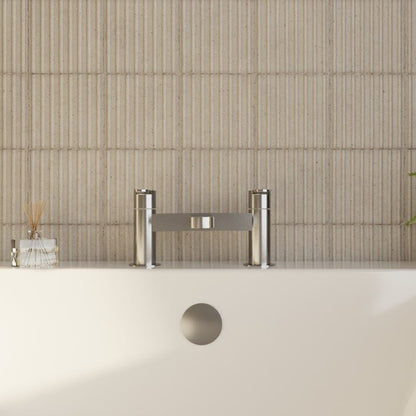 [BTPR703] Consall Round Dual Lever Deck Mounted Bath Filler Tap - Choice of Finish - Lifestyle 1