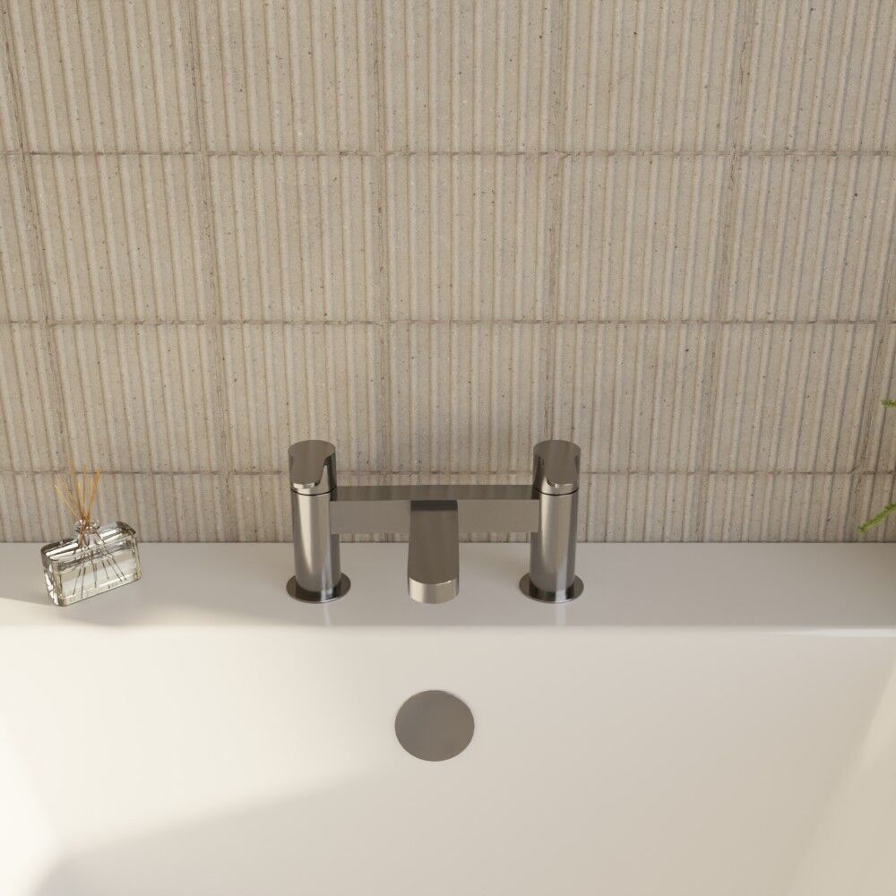 [BTPR703] Consall Round Dual Lever Deck Mounted Bath Filler Tap - Choice of Finish - Lifestyle 2