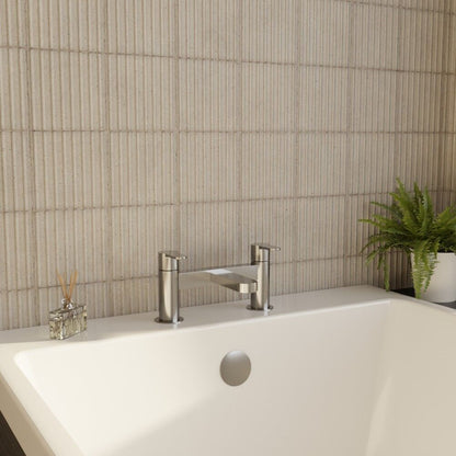 [BTPR703] Consall Round Dual Lever Deck Mounted Bath Filler Tap - Choice of Finish - Lifestyle 3