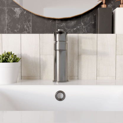 [BTPR705] Consall Round Mono Basin Mixer Tap with Push Button Waste - Choice of Finish - Lifestyle 1