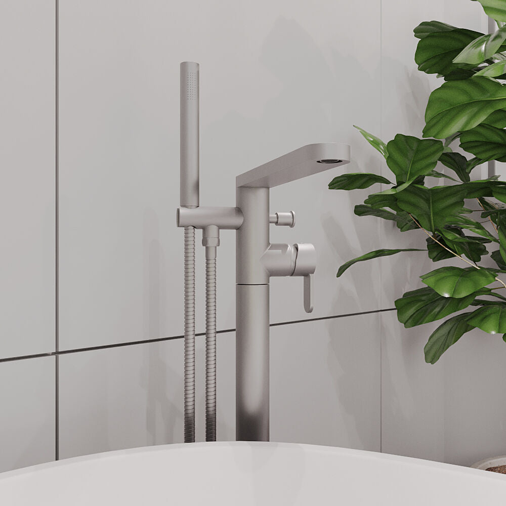 [BTPR721] Consall Freestanding Round Bath Shower Mixer Tap with Kit - Choice of Colour - Lifestyle 3