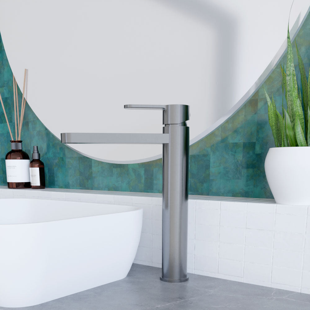 [BTPR770] Consall Round High-Rise Mono Basin Mixer Tap, 290 x 52 x 187mm - Choice of Finish - Lifestyle 3