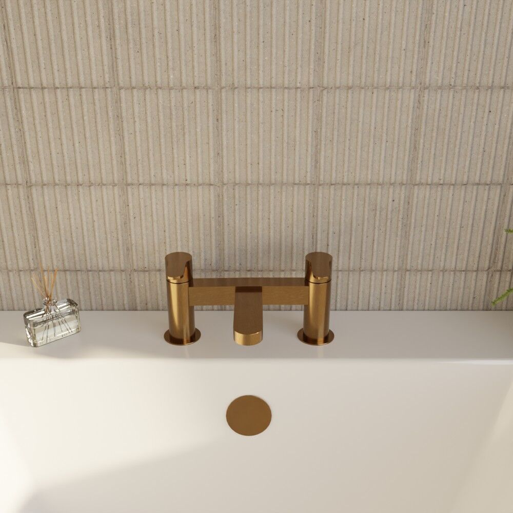 [BTPR803] Consall Round Dual Lever Deck Mounted Bath Filler Tap - Choice of Finish - Lifestyle 2