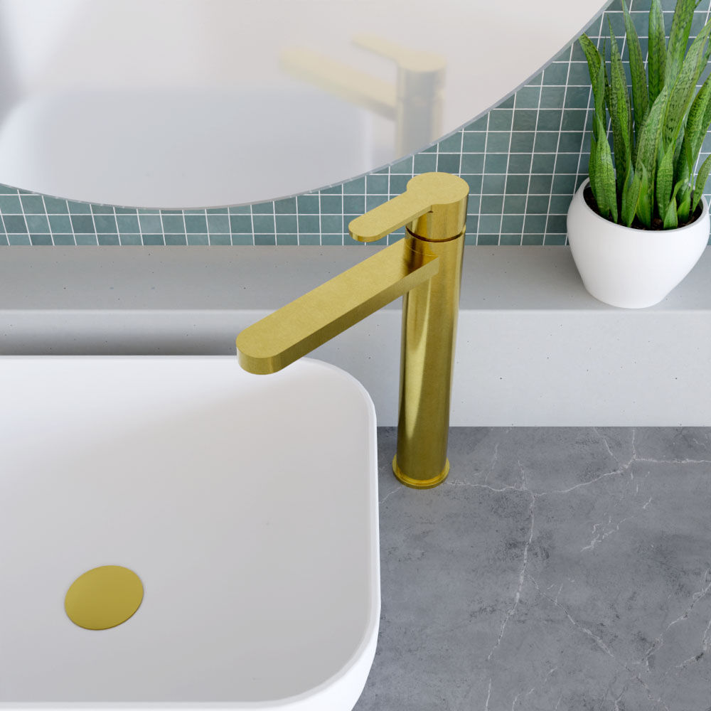 [BTPR870] Consall Round High-Rise Mono Basin Mixer Tap, 290 x 52 x 187mm - Choice of Finish - Lifestyle 2