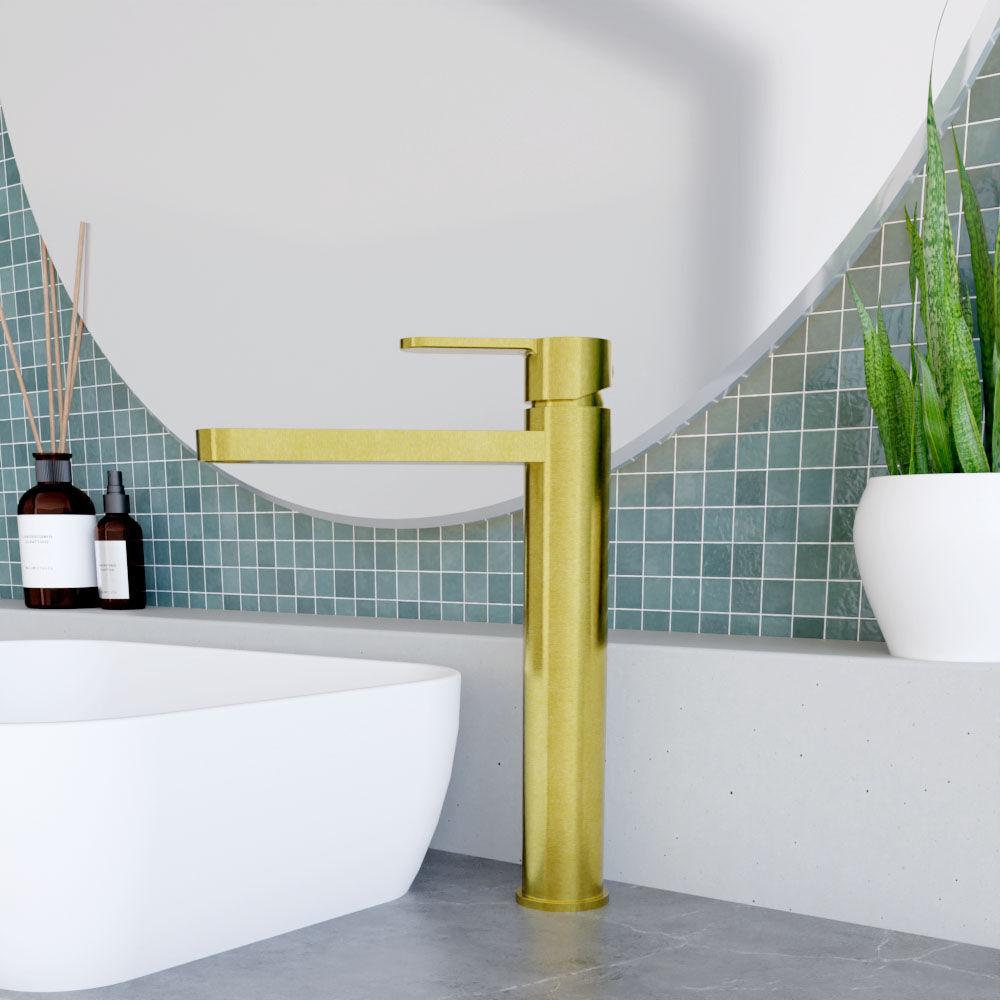 [BTPR870] Consall Round High-Rise Mono Basin Mixer Tap, 290 x 52 x 187mm - Choice of Finish - Lifestyle 3