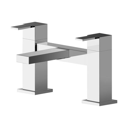[BTRP303] Square Deck Mounted Bath Filler Tap - Chrome - Cutout