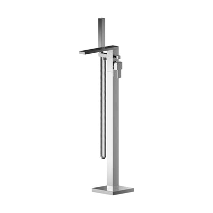 [BTRP321] Freestanding Square Bath Shower Mixer Tap - Chrome - Cutout