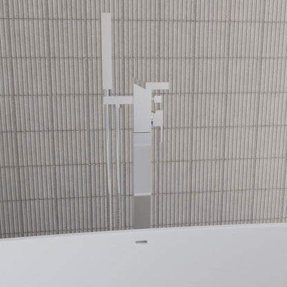 [BTRP321] Freestanding Square Bath Shower Mixer Tap - Chrome - Lifestyle 1