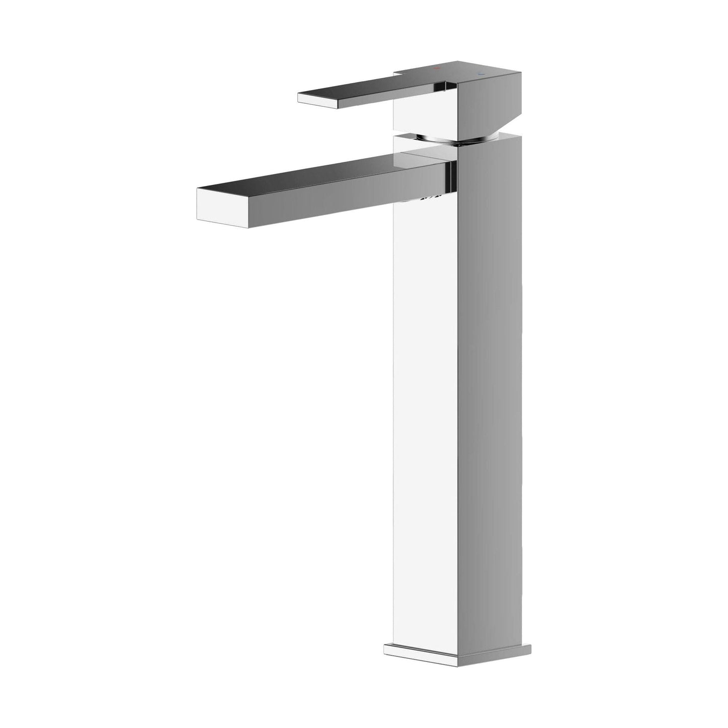 [BTRP370] Square High-Rise Mono Basin Mixer Tap - Chrome - Cutout