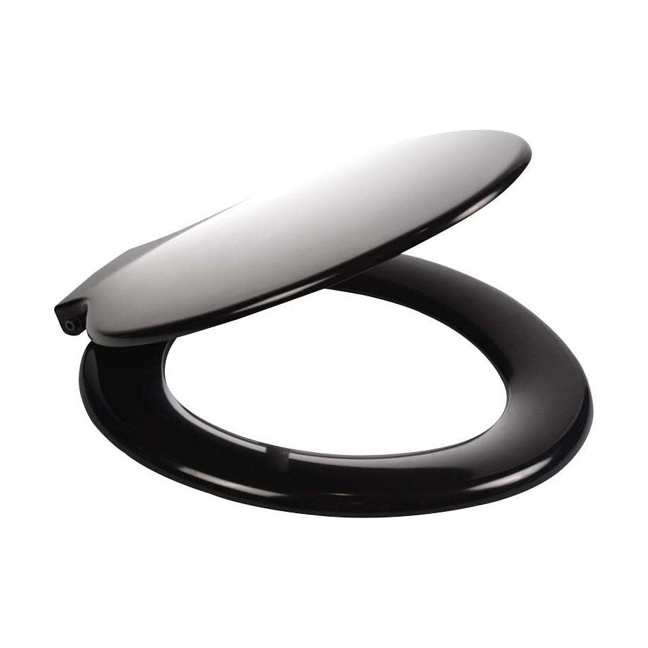 [BTSALP02] Standard Round Toilet Seat Plastic Hinge – Black - Cutout