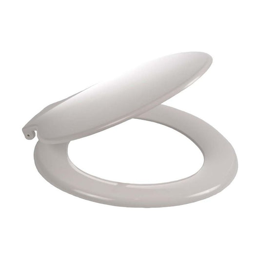 [BTSALP04] Standard Round Toilet Seat 370mm Plastic Hinge – White - Cutout