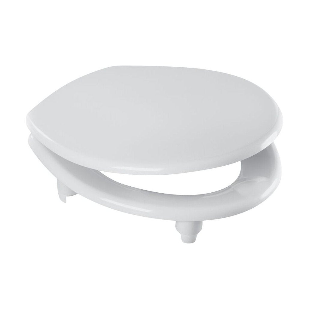 [BTSI11WY] Balterley Antibacterial Toilet Seat & Cover 158mm Hinges – White - Cutout