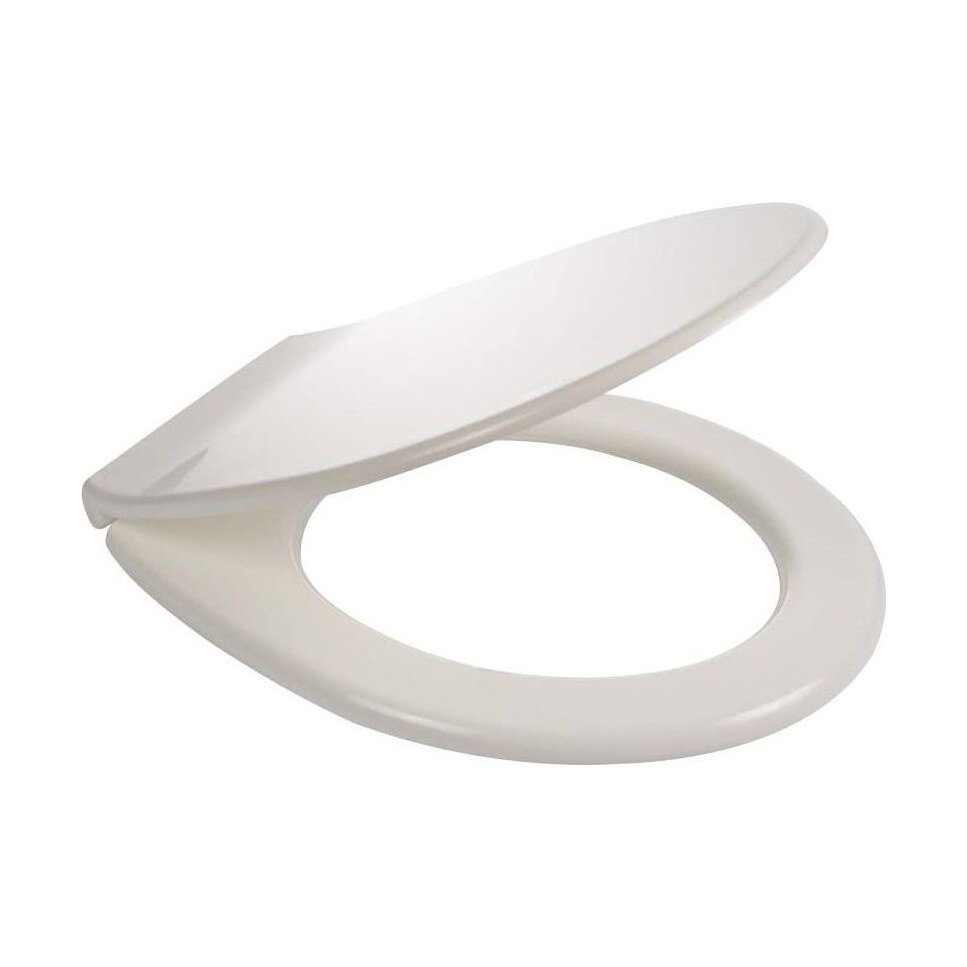 [BTSINT04] Standard Round Toilet Seat Plastic Hinge – White - Cutout