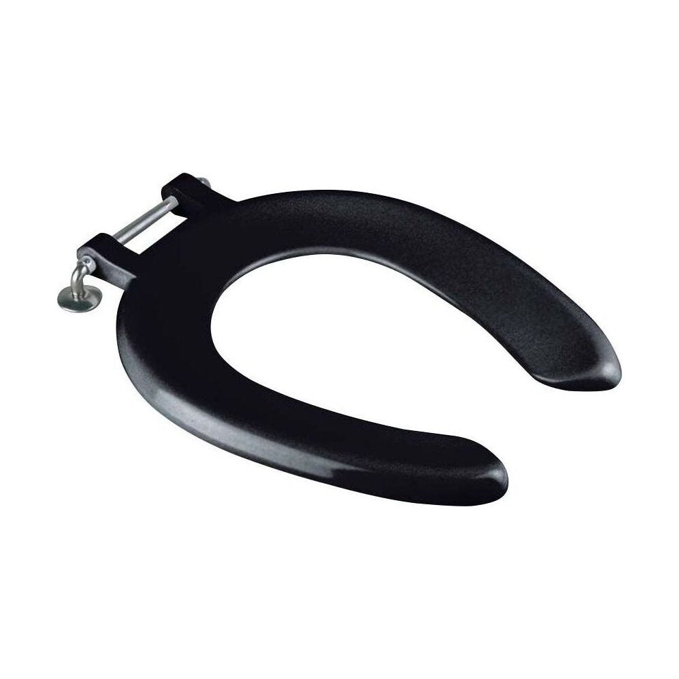 [BTSJUNS2] Crescent Junior Toilet Seat Stainless Hinge – Black - Cutout