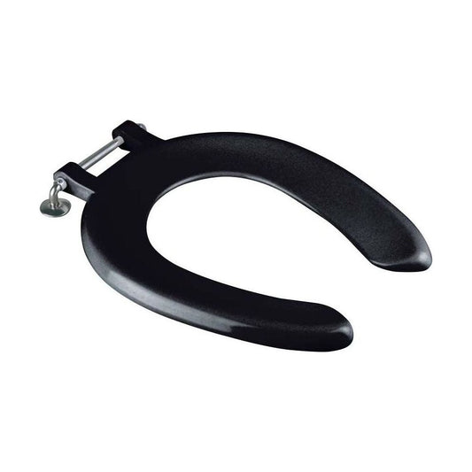 [BTSJUNS2] Crescent Junior Toilet Seat Stainless Hinge – Black - Cutout