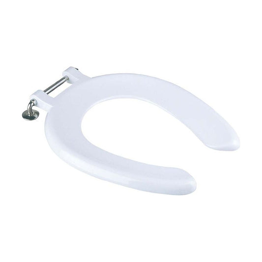 [BTSJUNSW] Crescent Junior Toilet Seat Stainless Hinge – White - Cutout