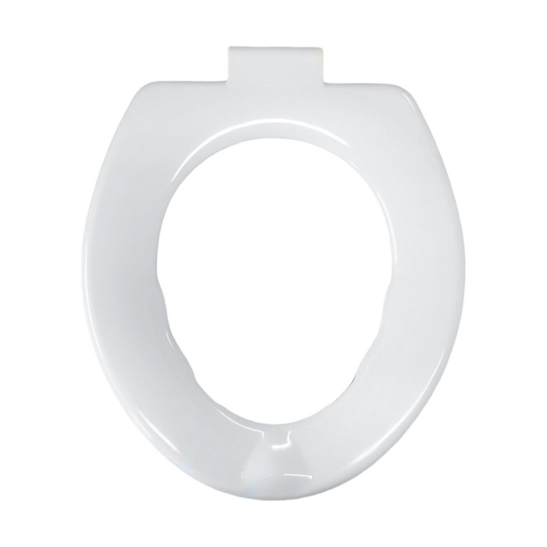 [BTSK51WY] Standard Round Toilet Seat Chrome Hinge – White - Cutout