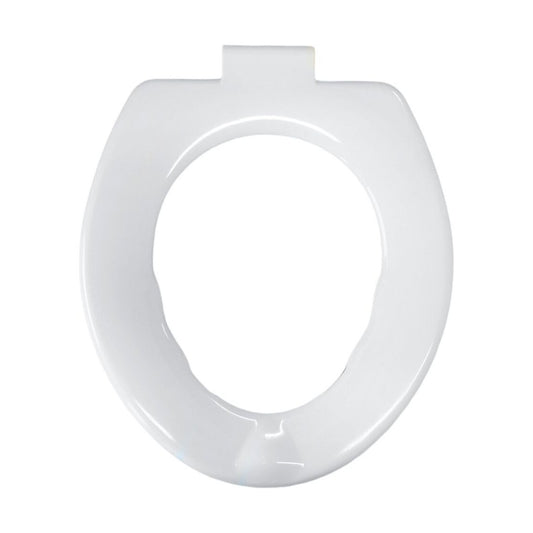 [BTSK51WY] Standard Round Toilet Seat Chrome Hinge – White - Cutout