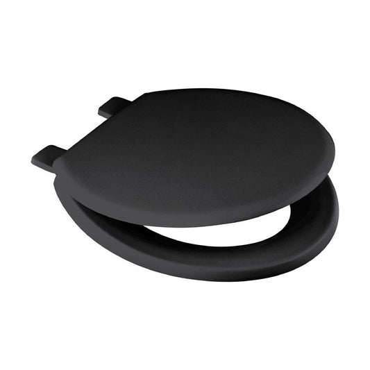 [BTSM11BL] Standard Round Toilet Seat 380mm Plastic Hinge – Black - Cutout