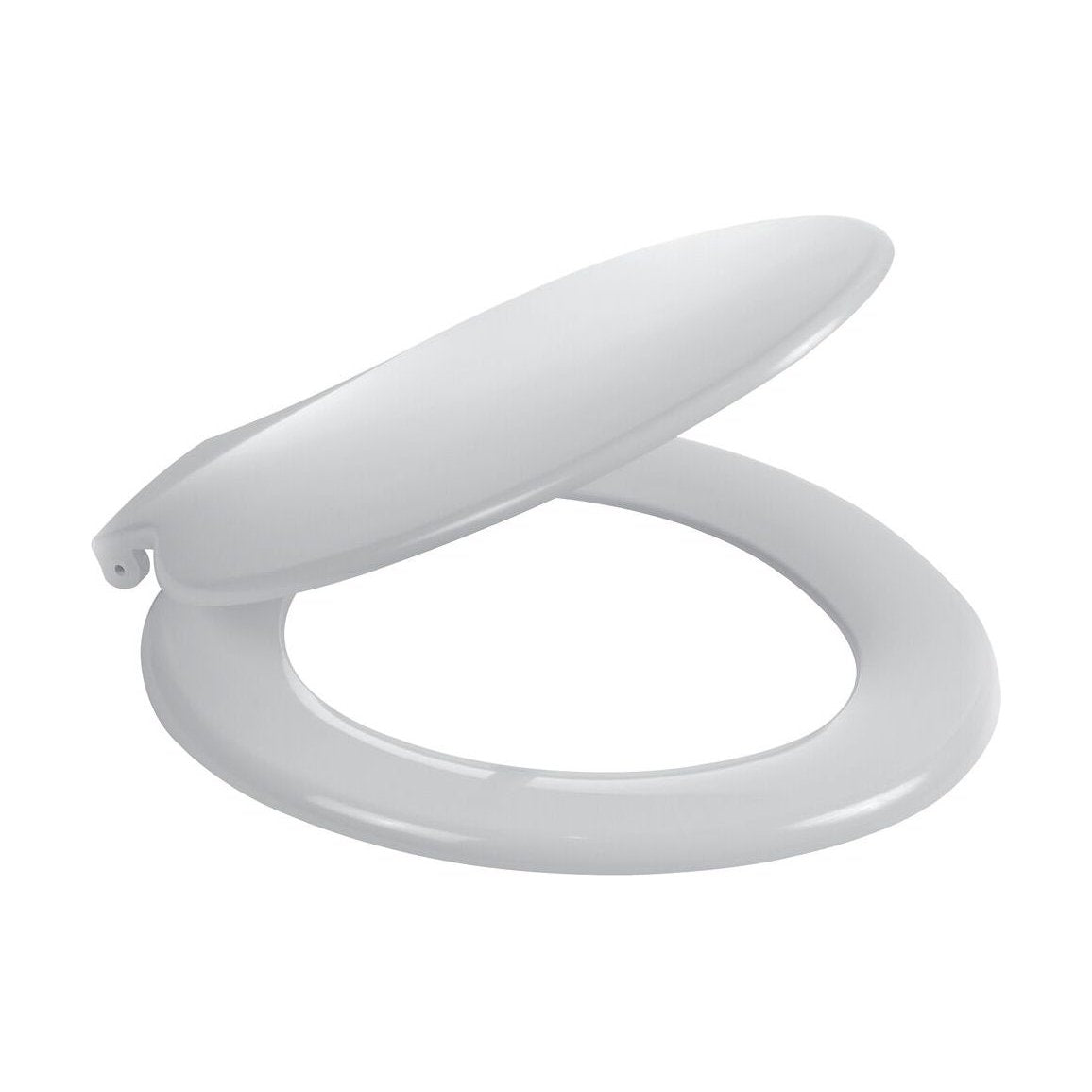 [BTSSAX10] Standard Round Toilet Seat Stainless Hinge – White - Cutout