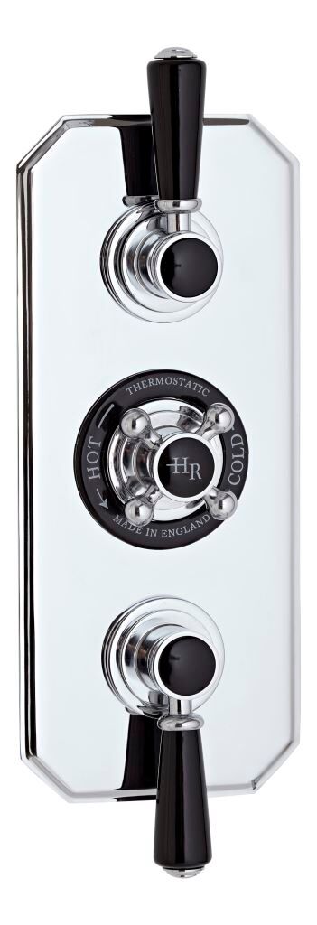 Black Topaz Triple Concealed Shower Valve With Diverter