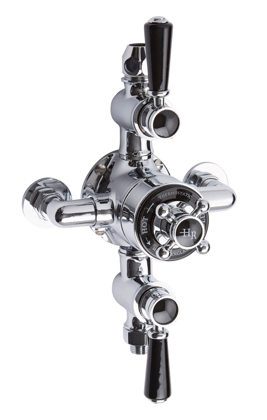 Black Topaz Triple Exposed Shower Valve