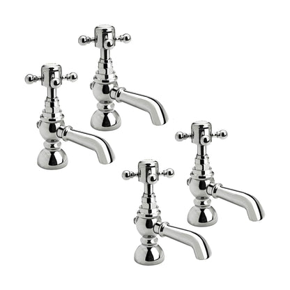 [BTT10106] Traditional Crosshead Bathroom Sink and Bath Taps - Choice of Style - Cutout