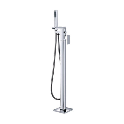 [BTT406] Contemporary Bathroom Bath Shower Mixer – Square Lever, 163.5 x 109mm, Black - Cutout