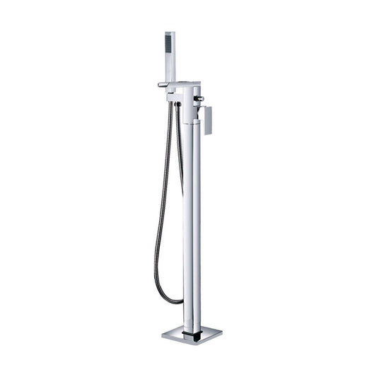 [BTT406] Contemporary Bathroom Bath Shower Mixer – Square Lever, 163.5 x 109mm, Black - Cutout