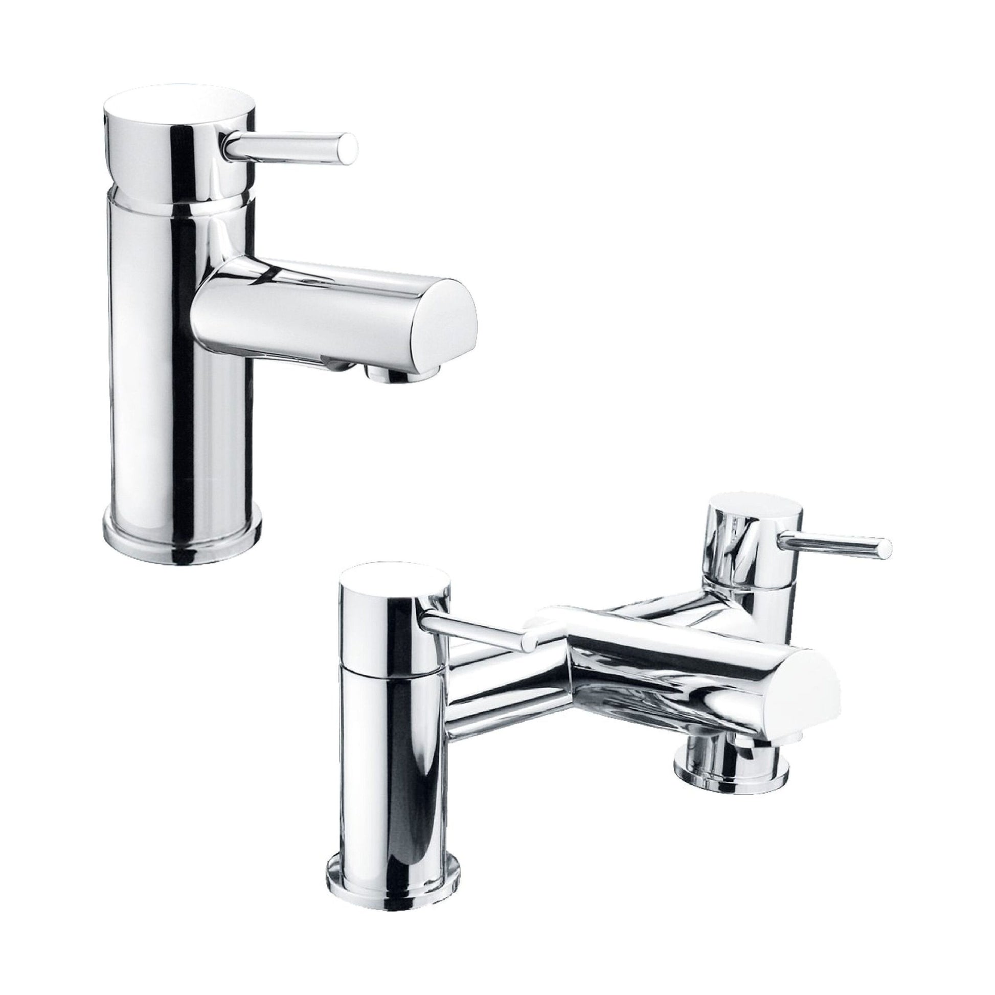 [BTT70205] Round Mono Basin Mixer Tap - Choice of Bath Filler Tap or Bath Shower Mixer Tap - Cutout