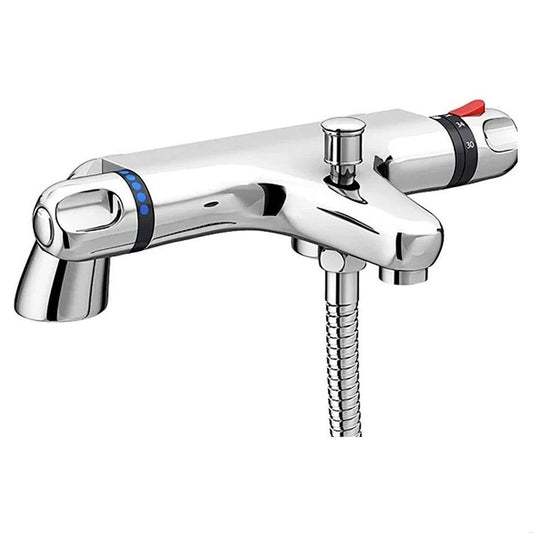[BTTMV01] Contemporary Bathroom Bath Tap – Round Crosshead, 103 x 50mm, Chrome - Cutout
